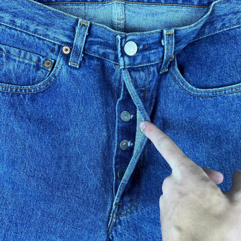 VTG 90s 1990 Levis 501 Jeans Mens 32x32 Straight Button Fly Denim Made in USA - Picture 6 of 12